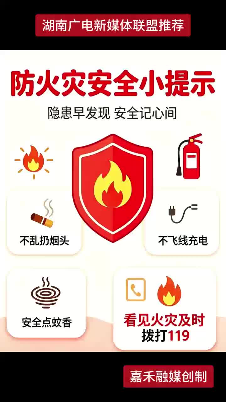 防火灾安全小提示 隐患早发现 安全记心间