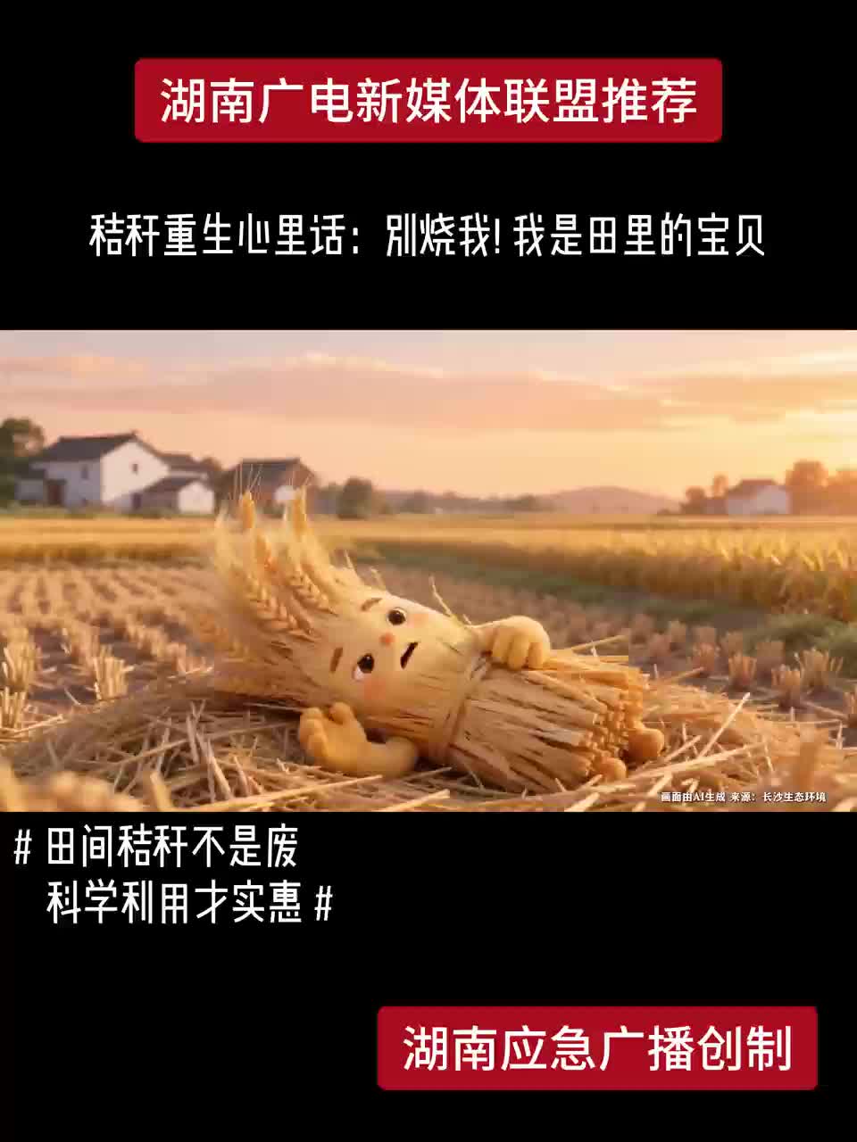 秸秆重生心里话：别烧我！我是田里的宝贝