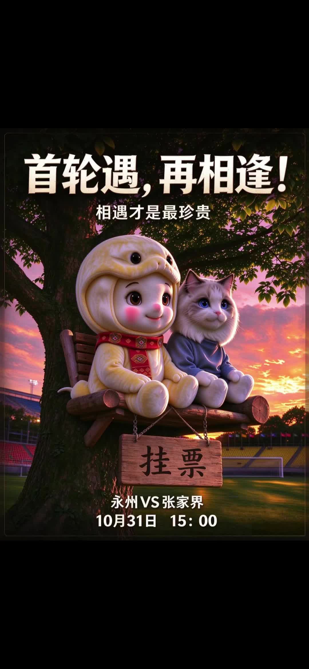首轮遇，再相逢!相遇才是最珍贵 永州VS张家界10月31日 15:00