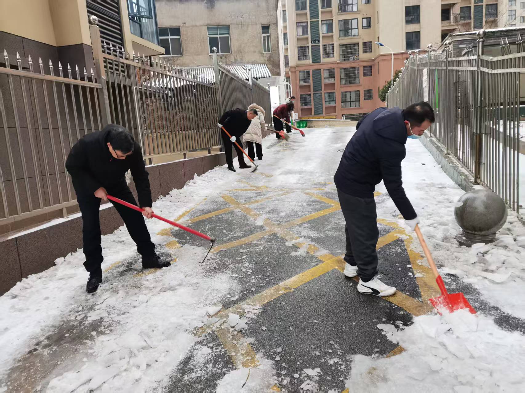 山塘社区：党员先锋清雪保畅暖民心