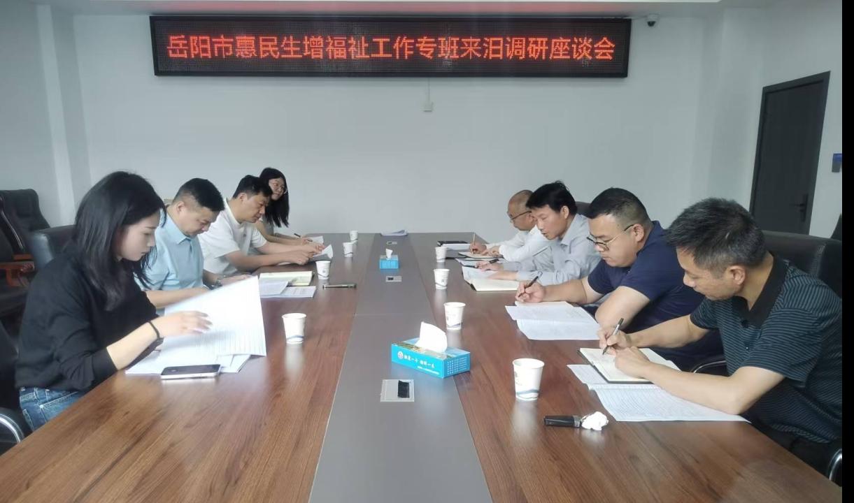 岳阳市惠民生增福祉工作专班来汨罗调研督导